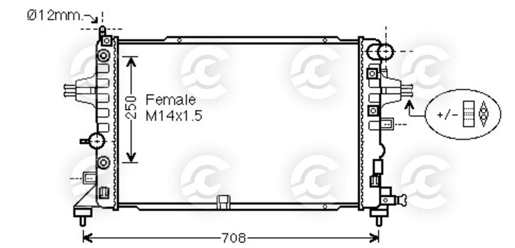 RADIATORE per OPEL ZAFIRA / ZAFIRA FAMILY B