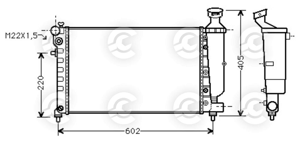 RADIATORE per PEUGEOT 106 I e 106 II