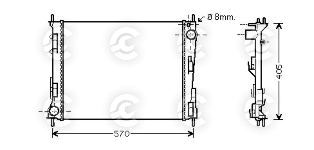 RADIATORE per RENAULT TWINGO II, TWINGO II Furgone/hatchback e WIND
