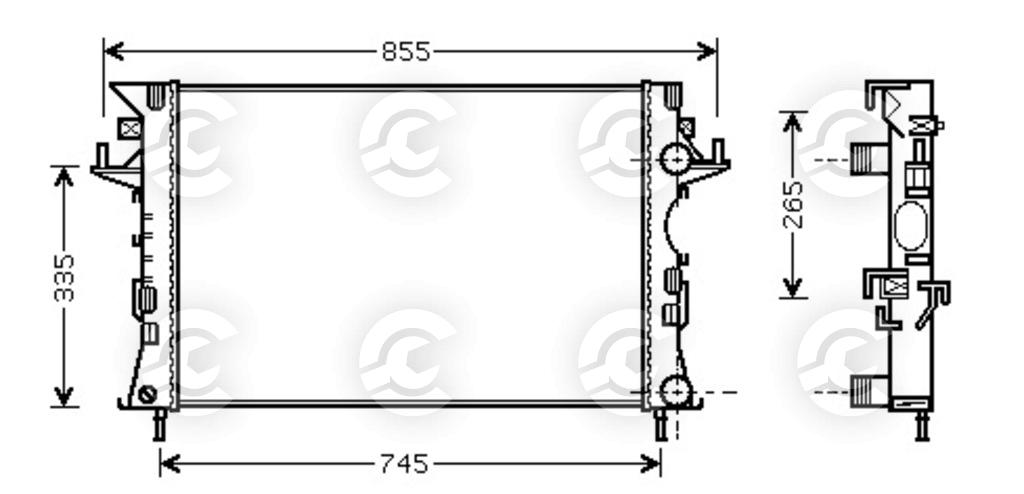 RADIATORE per RENAULT ESPACE IV, LAGUNA II e LAGUNA II Grandtour