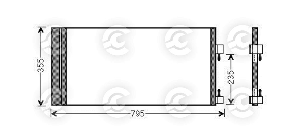 CONDENSATORE per RENAULT LAGUNA III, LAGUNA III Sportour e LAGUNA Coupé