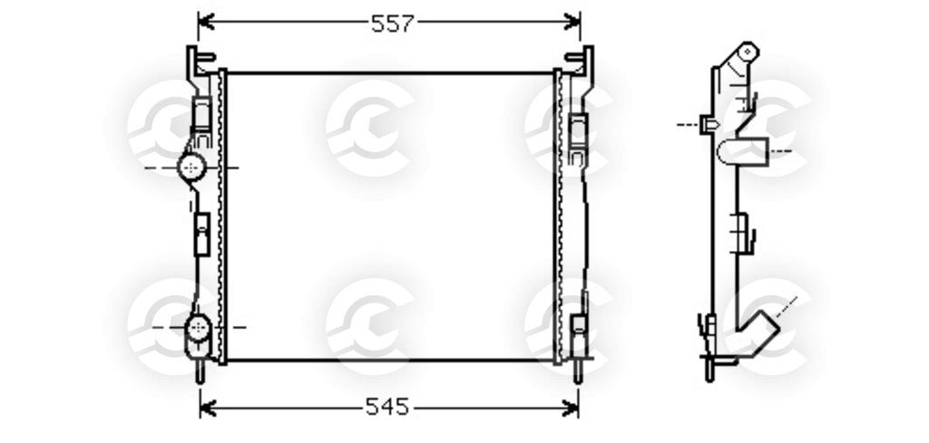 RADIATORE per RENAULT CLIO II e CLIO II Furgone/hatchback