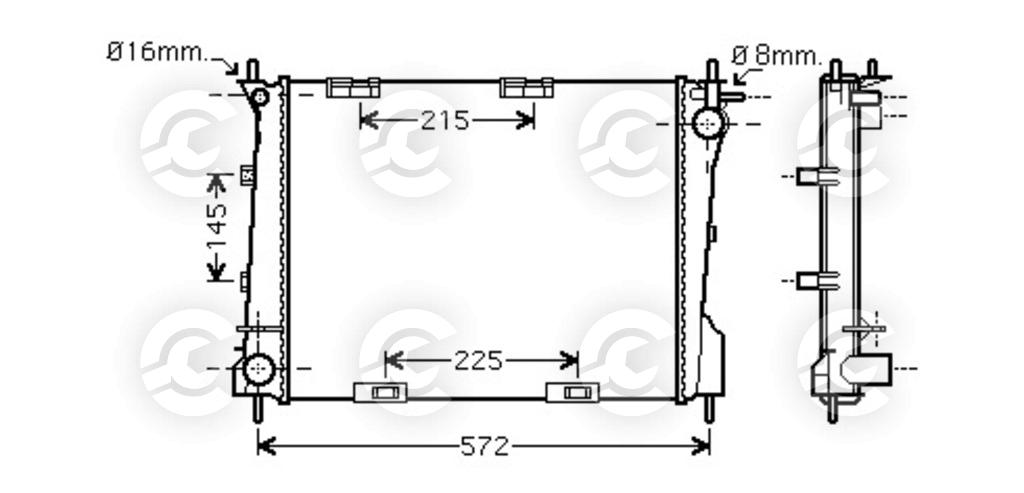 RADIATORE per RENAULT CLIO III