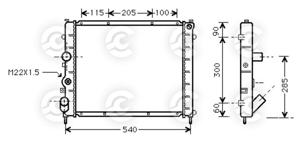 RADIATORE per RENAULT KANGOO e KANGOO Express