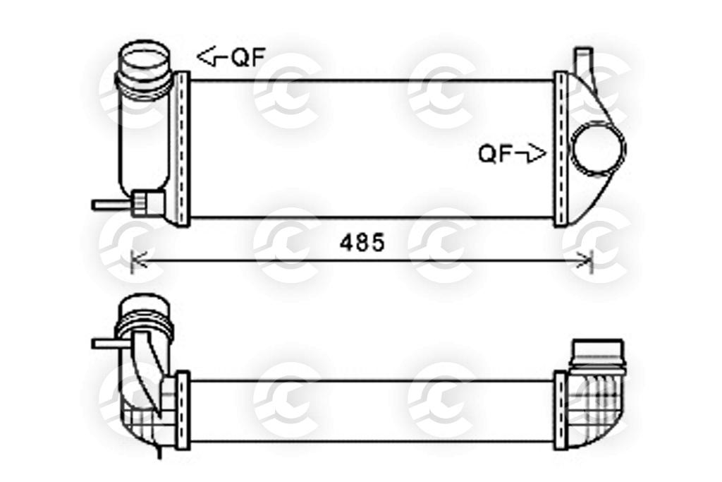 INTERCOOLER per MERCEDES-BENZ CITAN Cassone/Limousine spaziosa, CITAN Mixto e CITAN MPV / Space wagon, RENAULT KANGOO / GRAND KANGOO II e KANGOO Express