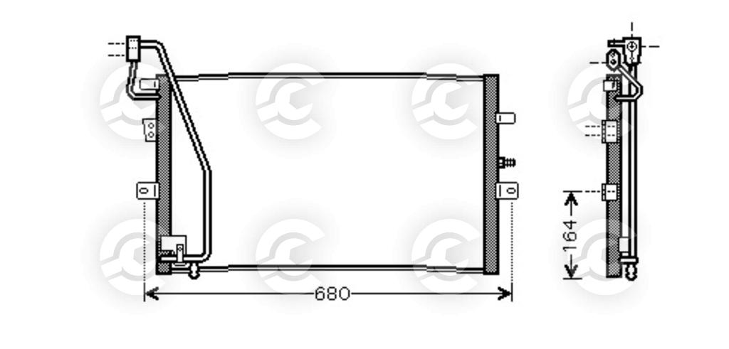 CONDENSATORE per SAAB 9-5 e 9-5 Familiare