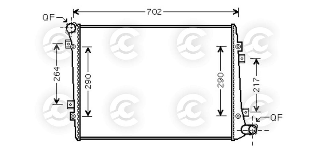 RADIATORE per AUDI A3 Sportback, SEAT ALTEA, ALTEA XL e TOLEDO III, SKODA OCTAVIA II Combi e SUPERB II Familiare e VOLKSWAGEN