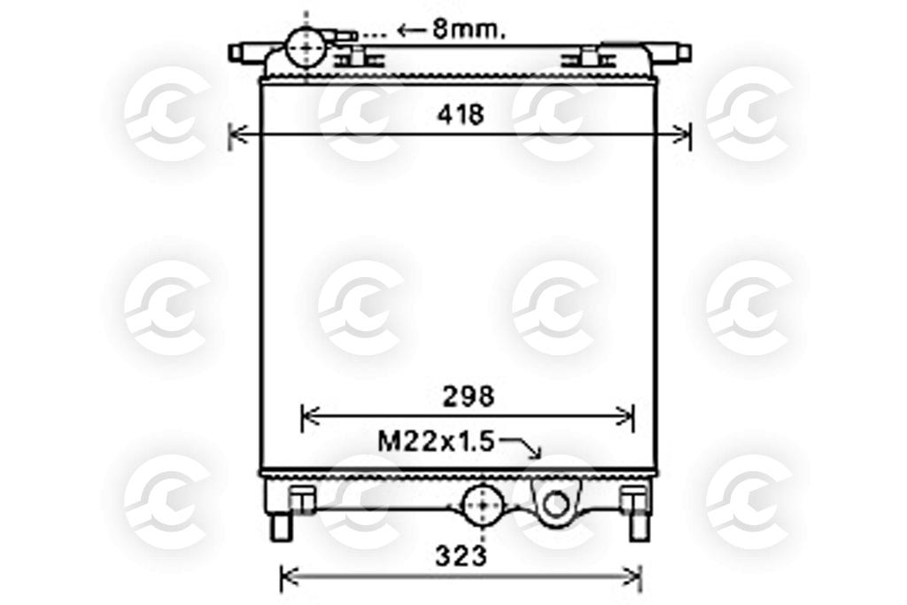 RADIATORE per SEAT Mii, SKODA CITIGO, VOLKSWAGEN UP! e LOAD UP