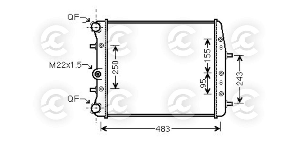 RADIATORE per SEAT, SKODA, VOLKSWAGEN FOX Hatchback, POLO e POLO IV Tre volumi