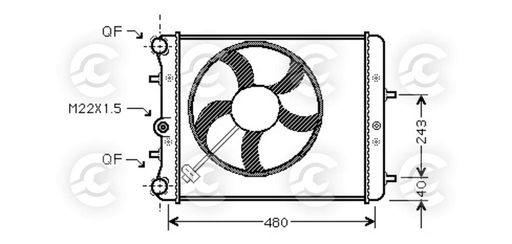 RADIATORE per SEAT, SKODA, VOLKSWAGEN POLO, POLO IV Tre volumi e POLO V