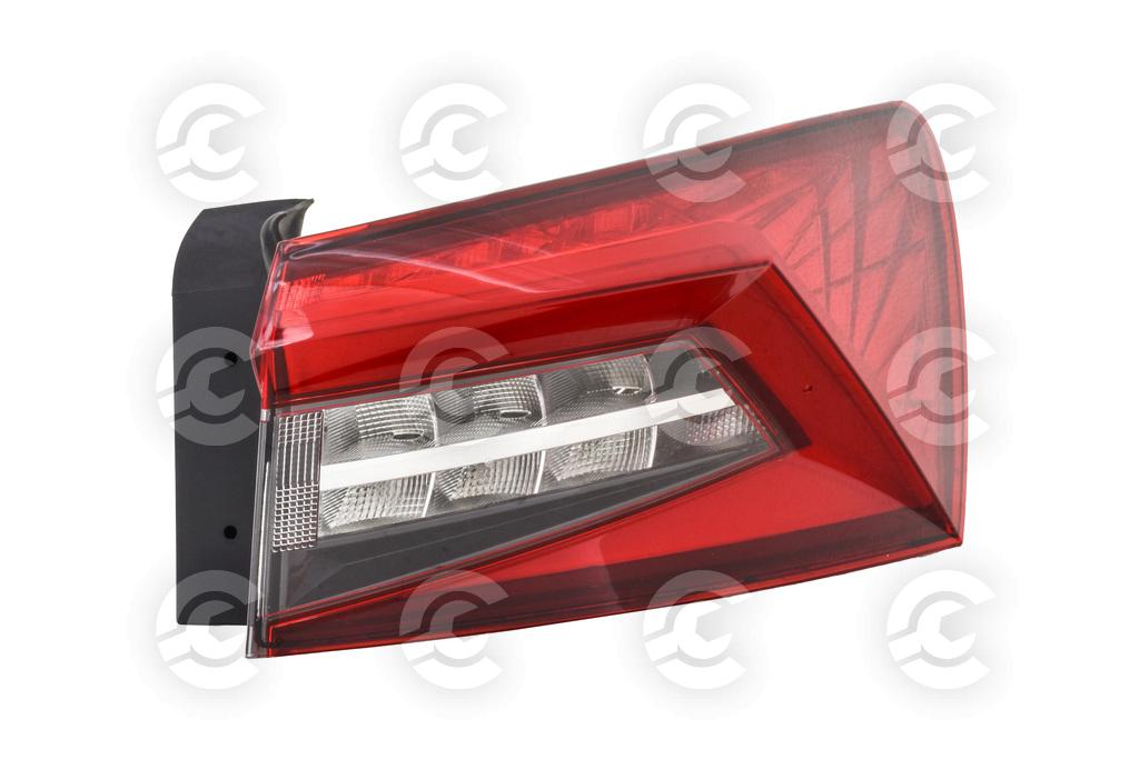 FANALE POSTERIORE DESTRO-ESTERNO-CON PORTA-LAMPADA-CON CAVI E LAMPADINA-LED-VERSIONE VALEO