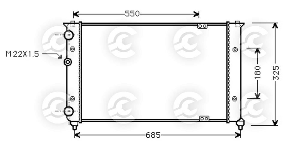RADIATORE per SEAT CORDOBA, CORDOBA Vario e IBIZA II e VOLKSWAGEN