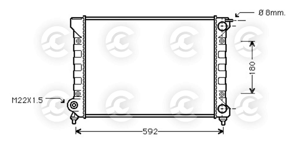 RADIATORE per SEAT TOLEDO I e VOLKSWAGEN