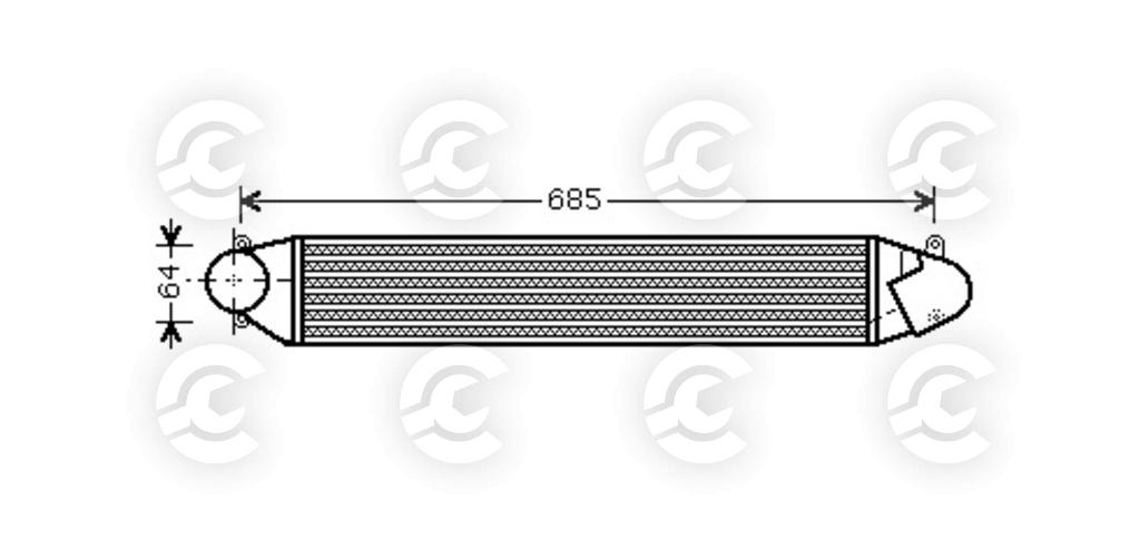 INTERCOOLER per FORD GALAXY I, SEAT ALHAMBRA, VOLKSWAGEN SHARAN