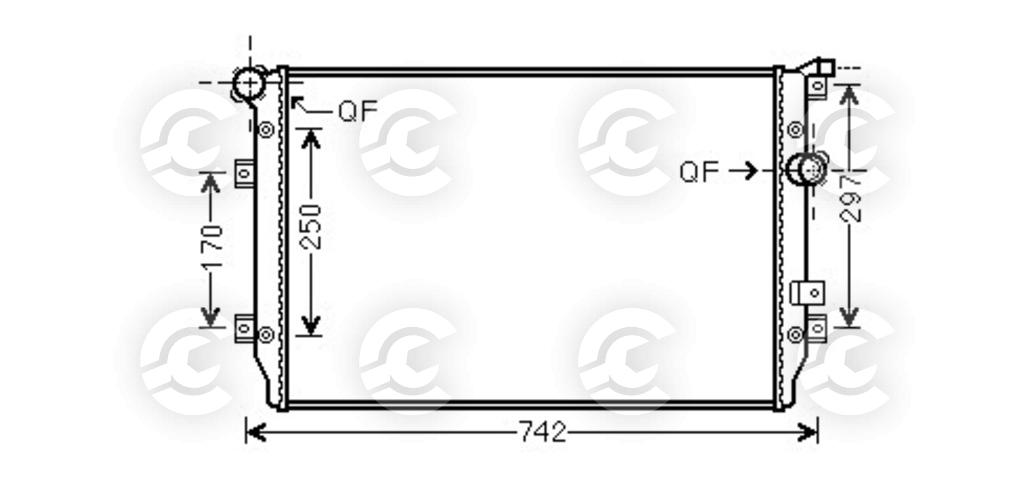 RADIATORE per SEAT ALHAMBRA, VOLKSWAGEN SHARAN e TIGUAN