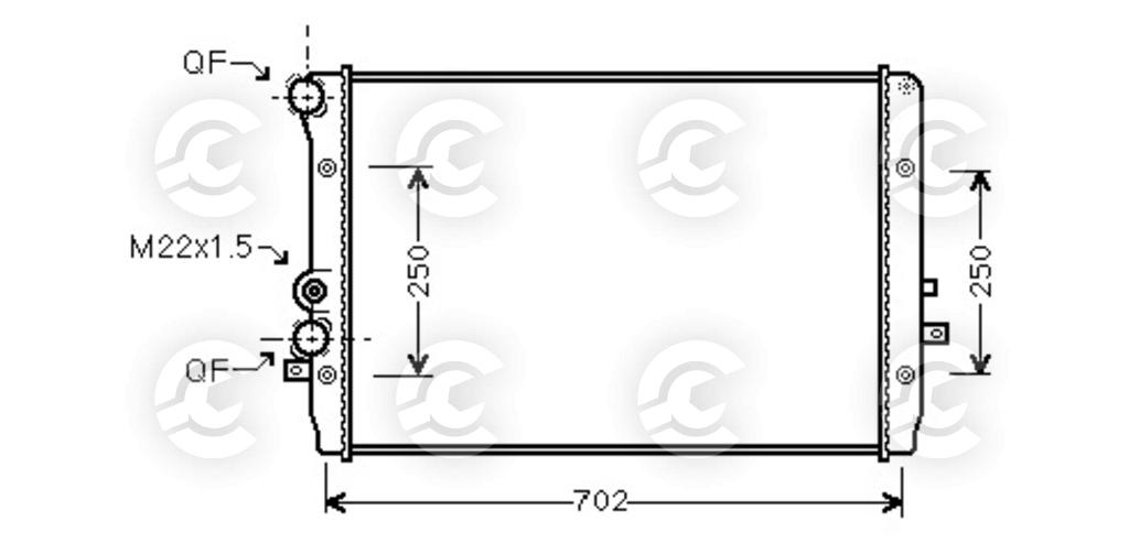 RADIATORE per SEAT LEON e TOLEDO II e VOLKSWAGEN