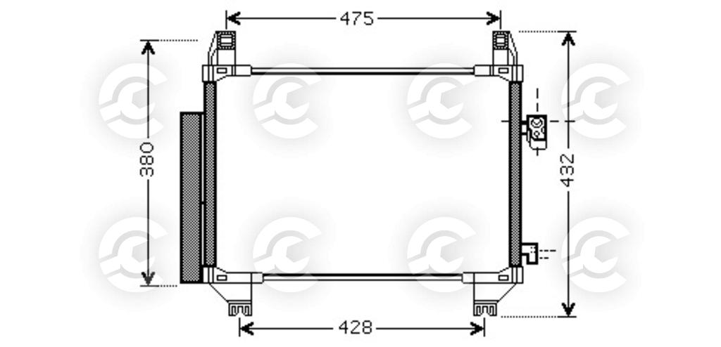 CONDENSATORE per TOYOTA YARIS, YARIS e YARIS Furgone/hatchback