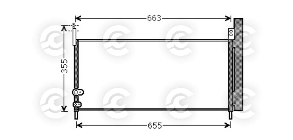 CONDENSATORE per LEXUS CT, TOYOTA AURIS e PRIUS