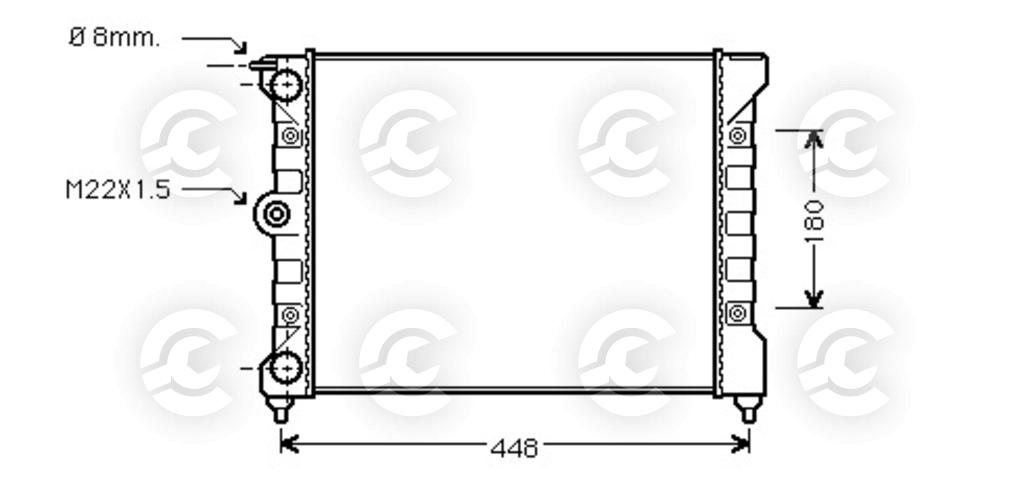 RADIATORE per SEAT TERRA e TERRA Furgone/familiare e VOLKSWAGEN