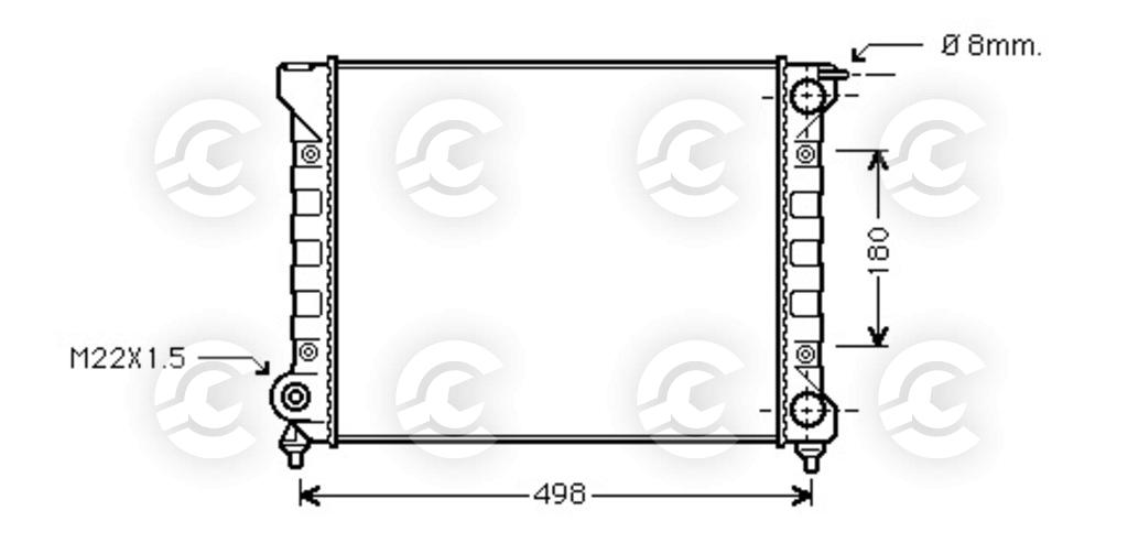 RADIATORE per VOLKSWAGEN