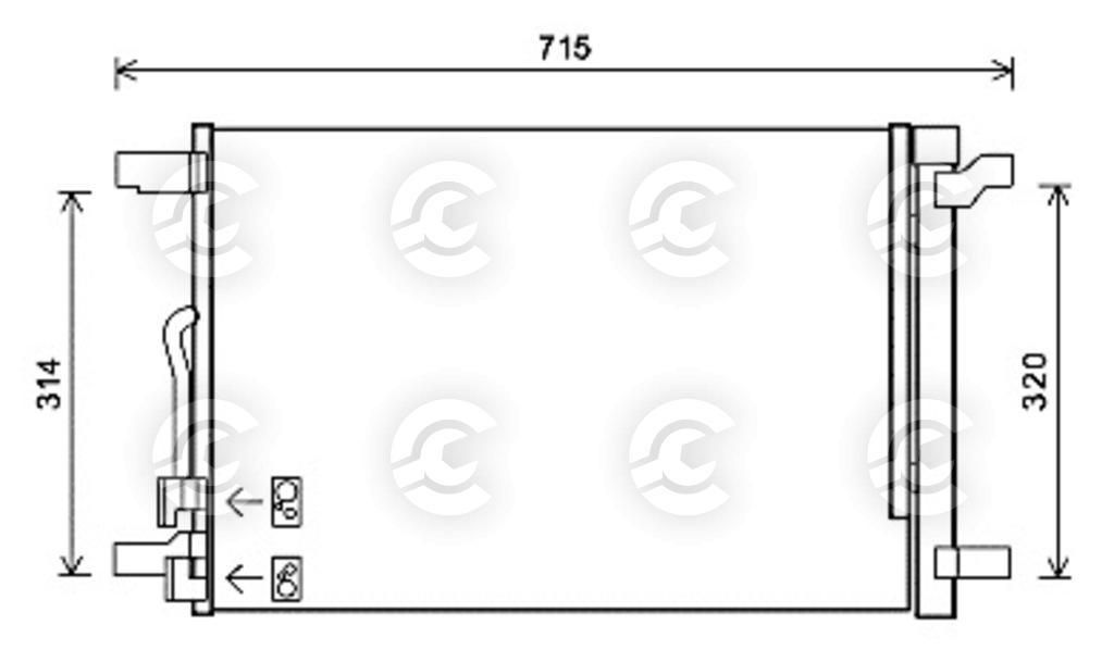 CONDENSATORE per AUDI, CUPRA ATECA, SEAT, SKODA e VOLKSWAGEN