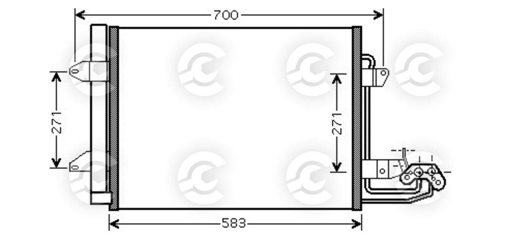 CONDENSATORE per VOLKSWAGEN CADDY III MPV / Space wagon, CADDY III Cassone/Limousine spaziosa e TOURAN