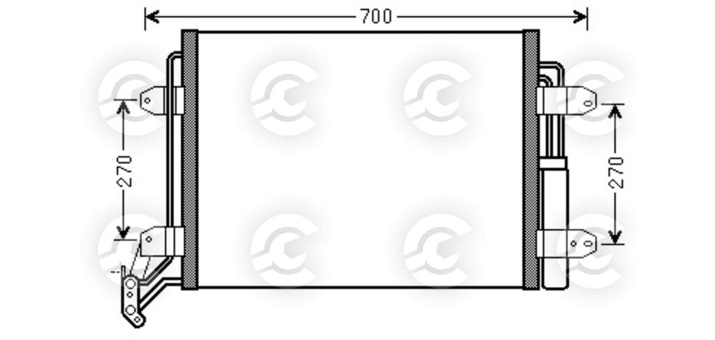 CONDENSATORE per VOLKSWAGEN TIGUAN