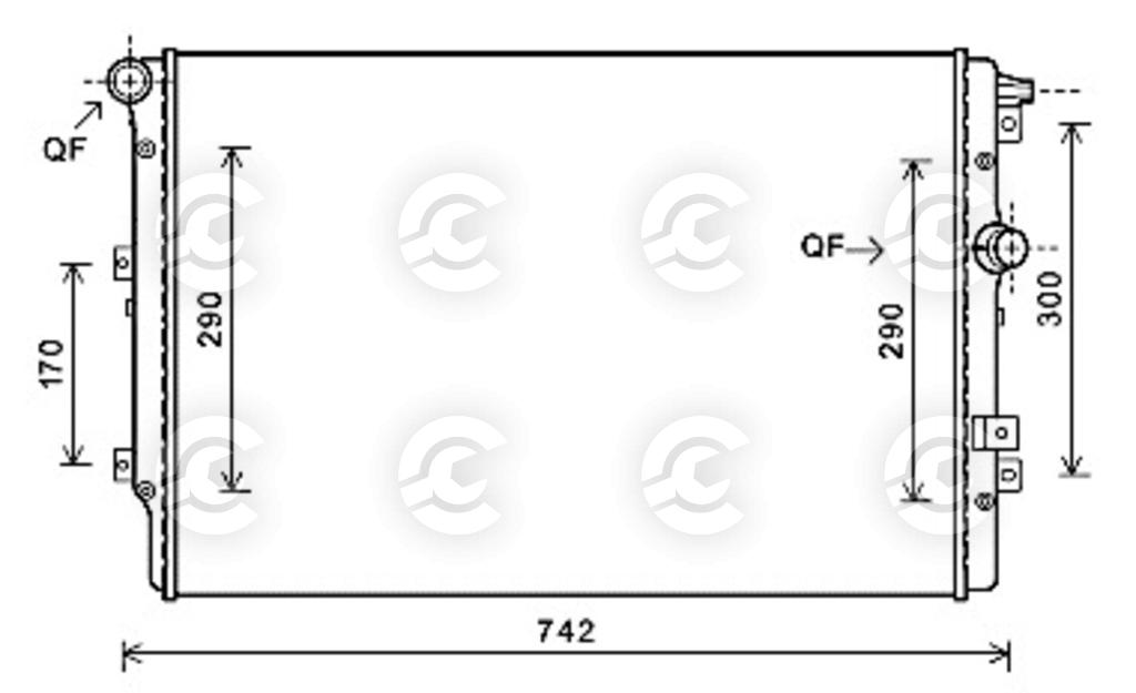 RADIATORE per VOLKSWAGEN TIGUAN