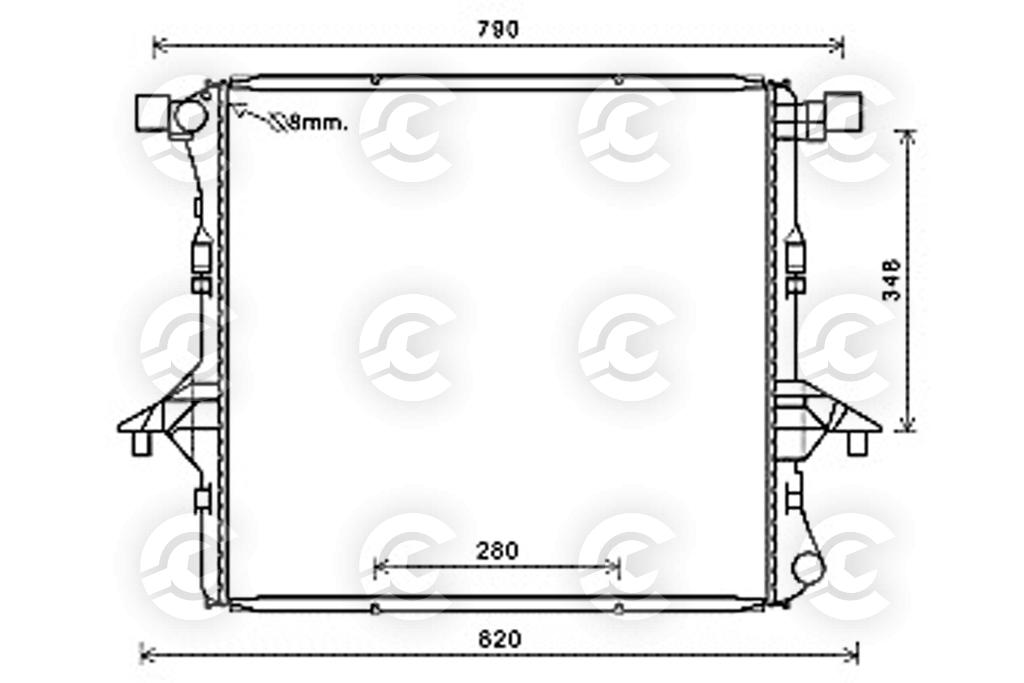 RADIATORE per VOLKSWAGEN AMAROK e AMAROK Pianale piatto/Telaio