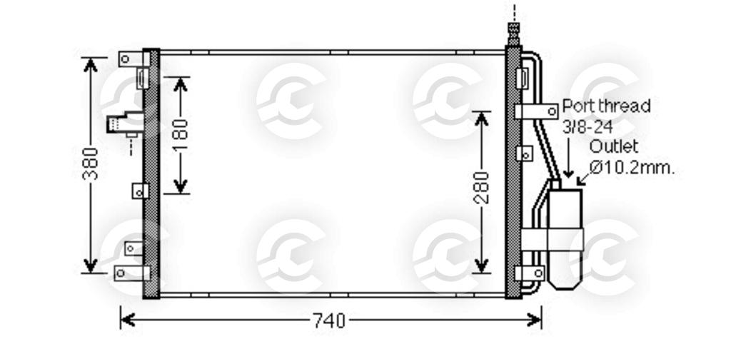 CONDENSATORE per VOLVO XC90 I