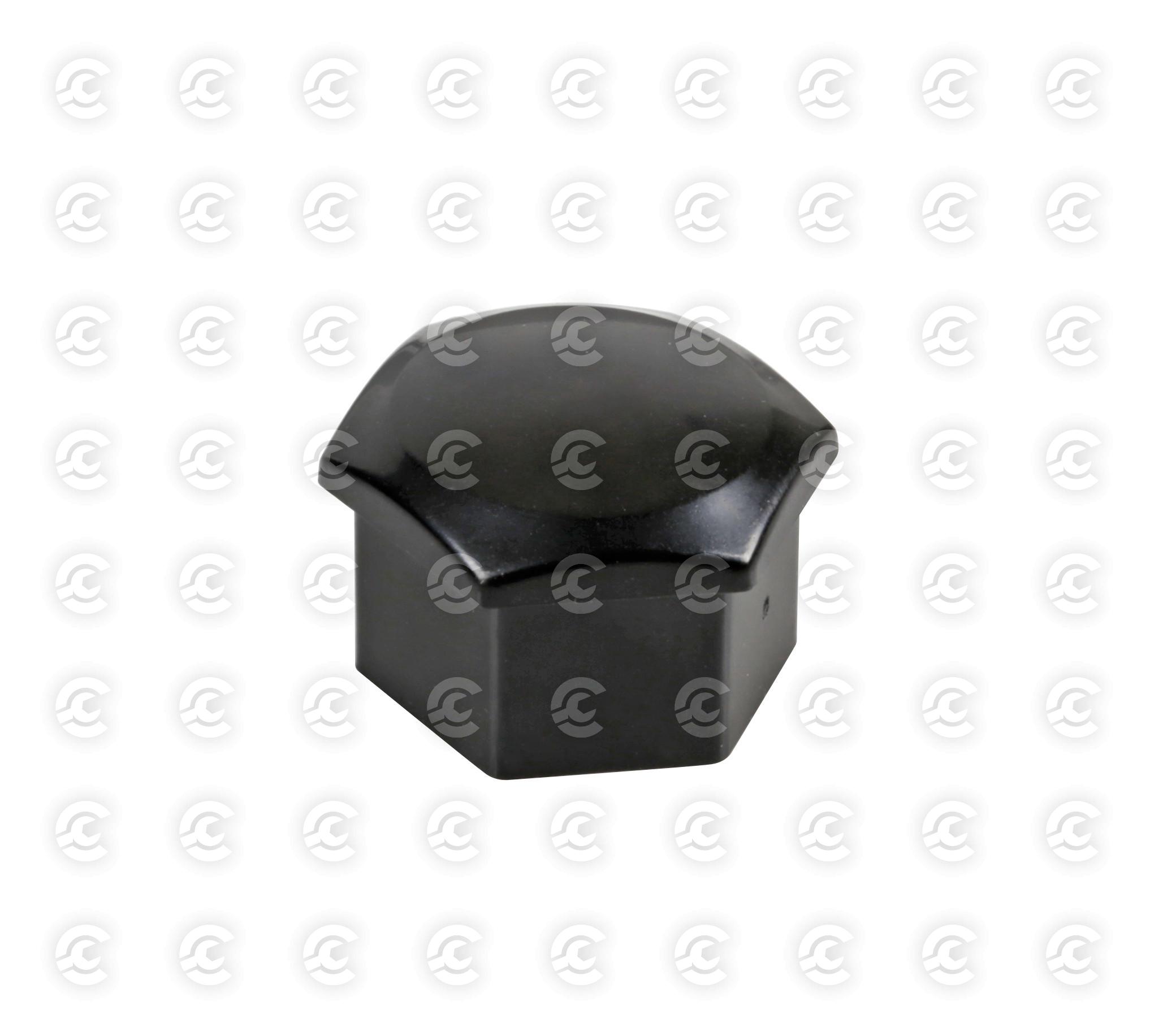 Black Nut Caps, 20 copribulloni in ABS - Ø 17 mm