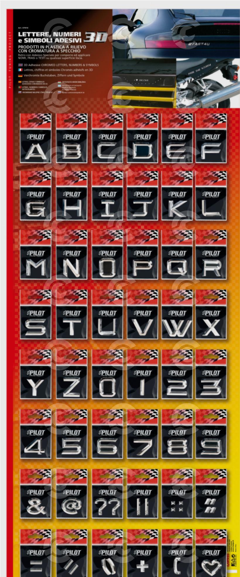 3D Letters - Espositore da 480 pezzi - Type-2