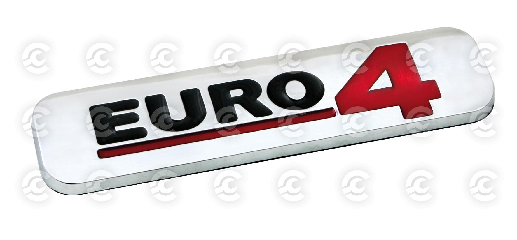 Emblema Antinquinamento 3D cromato - 100x25 mm - Euro 4