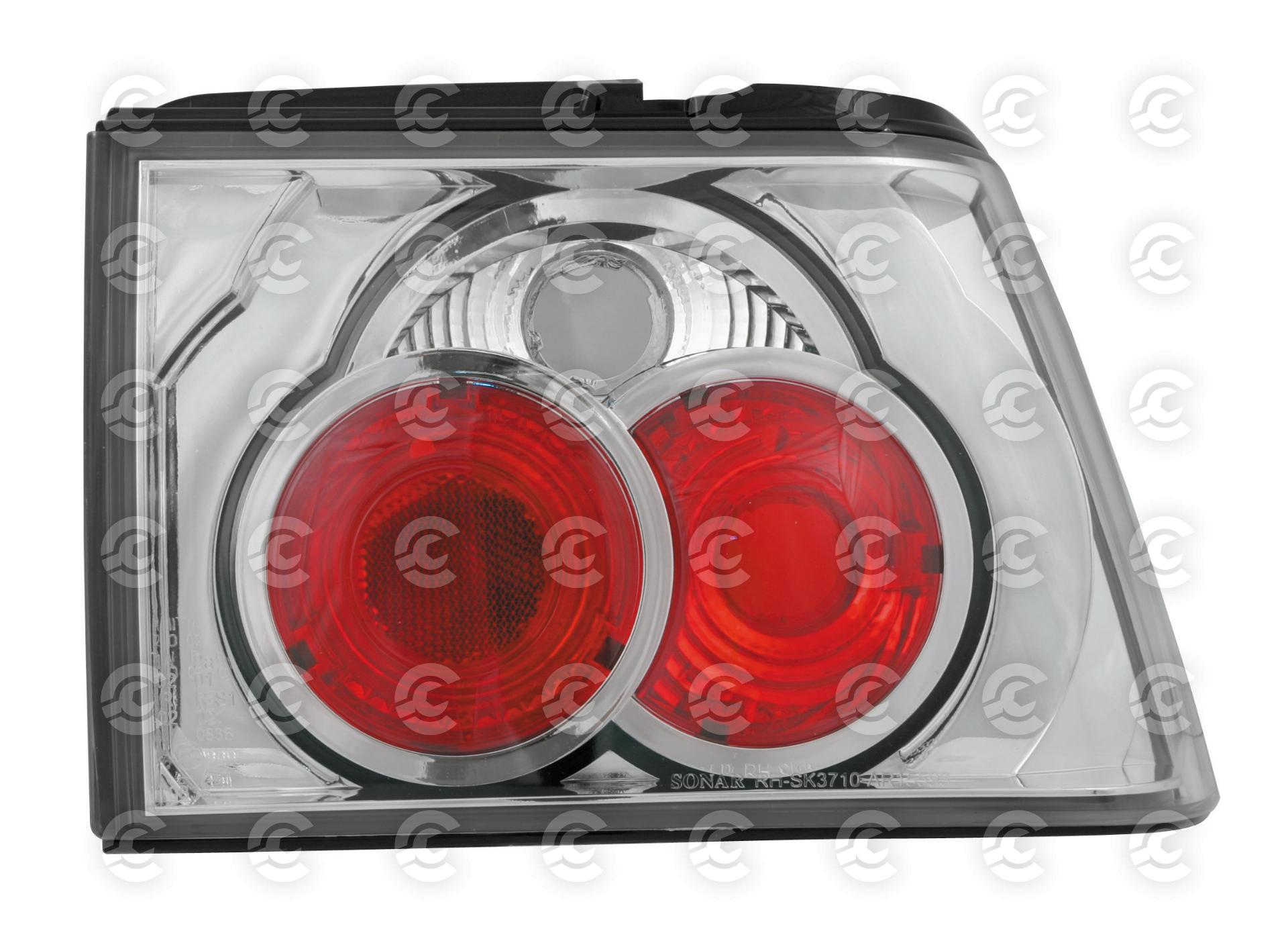 Coppia fanali posteriori - compatibile per  Alfa Romeo 155 (1/92-12/97) - Cromo