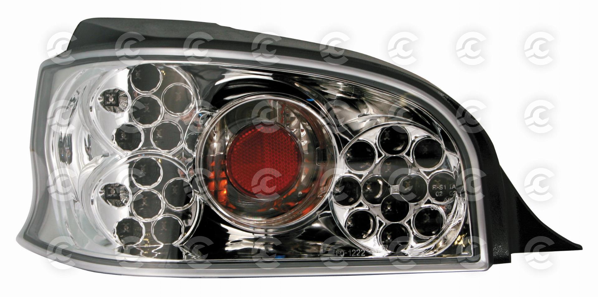 Coppia fanali posteriori LED - compatibile per  Citroën Saxo (5/96-12/04) - Cromo