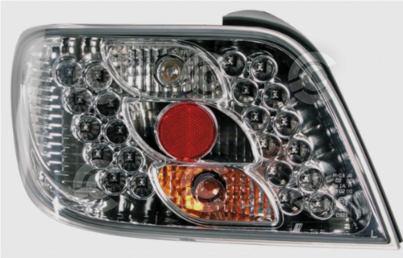 Coppia fanali posteriori LED - compatibile per  Citroën Xsara (4/97-12/05) - Cromo