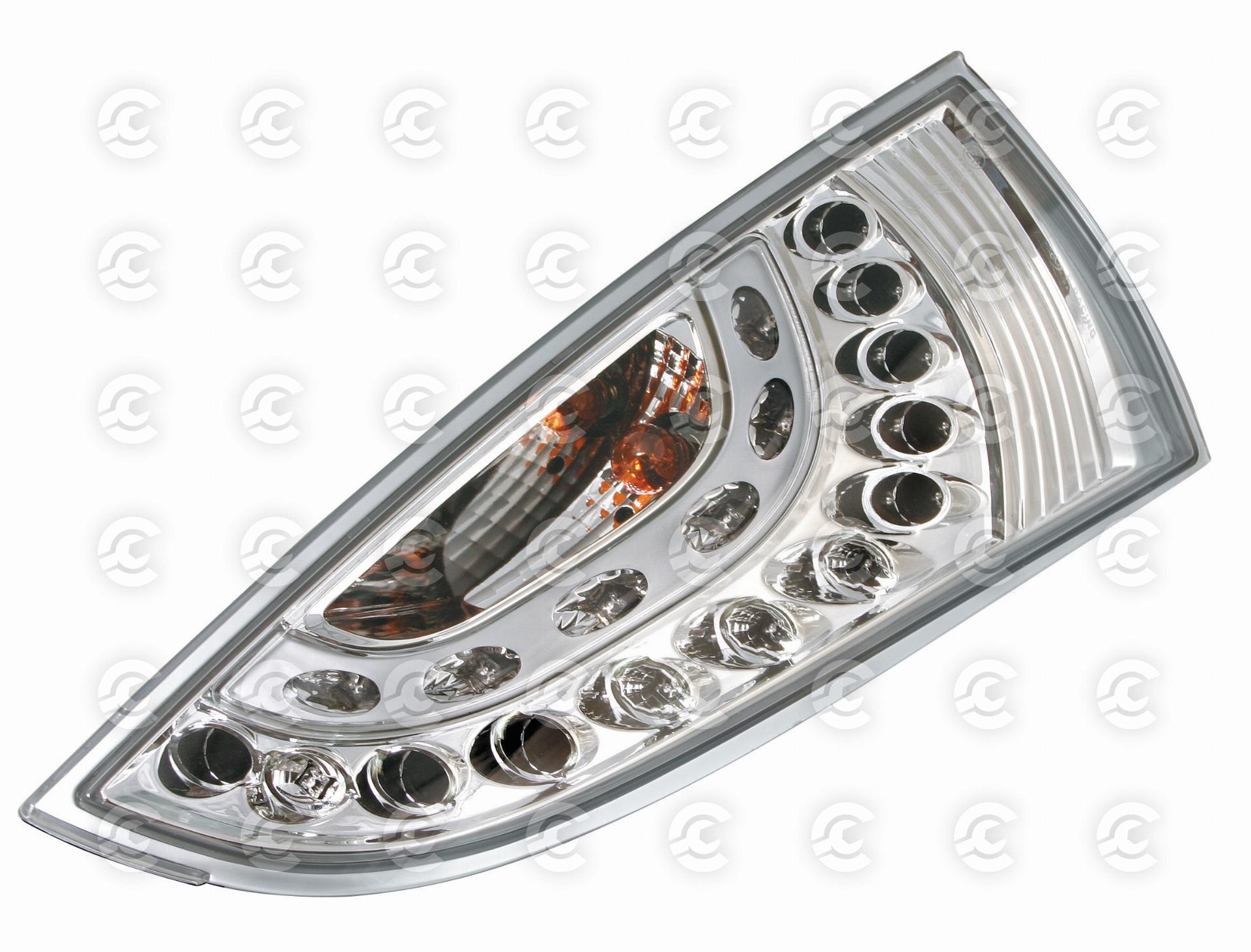 Coppia fanali posteriori LED - compatibile per  Ford Focus (10/98-12/04) - Cromo