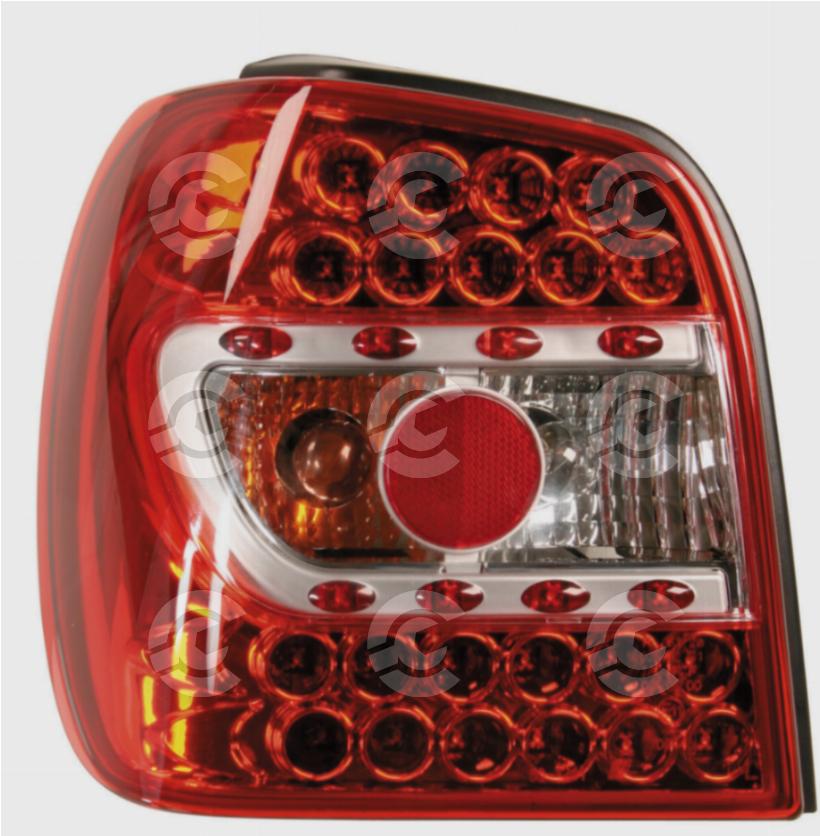 Coppia fanali posteriori LED - compatibile per  VW Polo (9/94-10/99) - Rosso