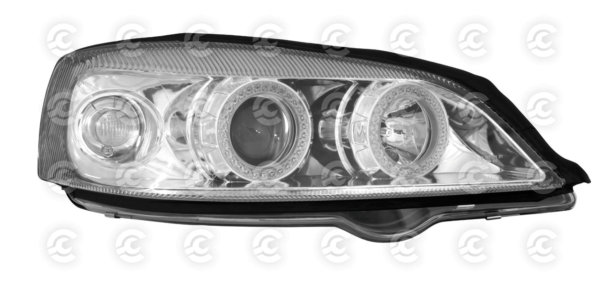 Coppia fanali anteriori Angel-Eyes - compatibile per  Opel Astra G (2/98-3/04) - Cromo