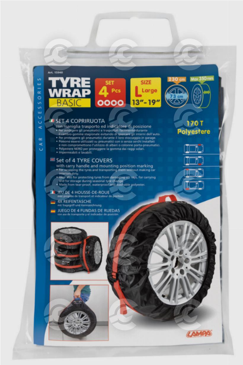 Tyre Wrap Basic - Set 4 copriruota - L - 13"-19"