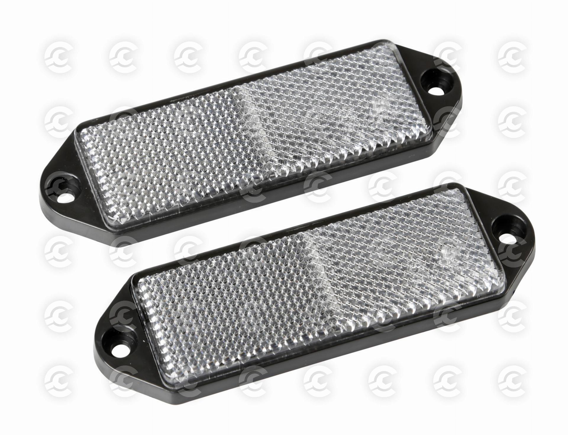 Catarifrangenti rettangolari - 90x35 mm - Bianco