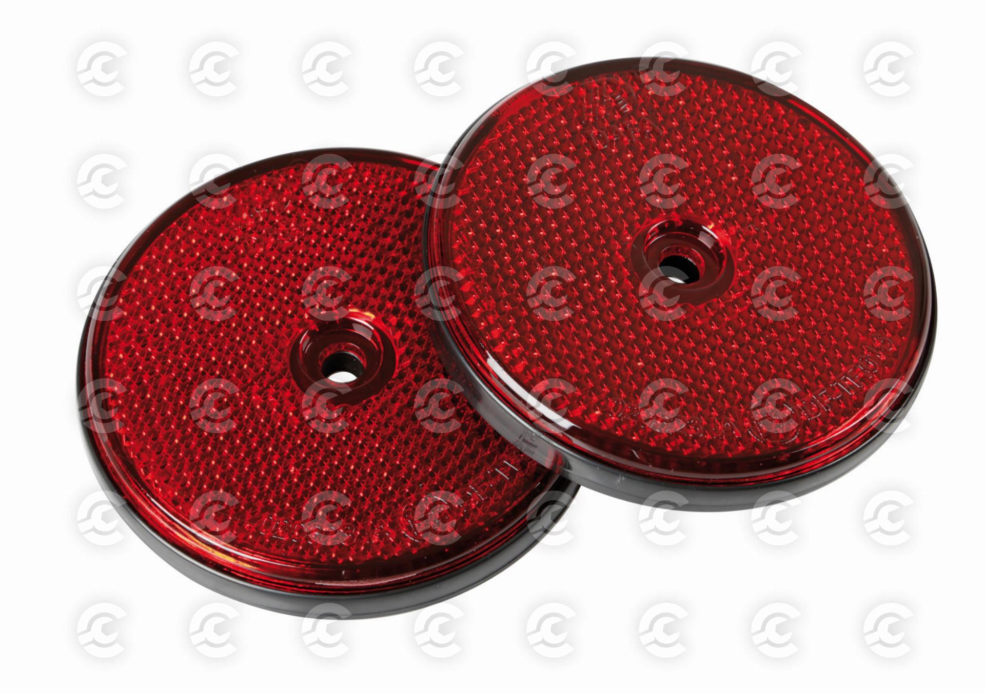 Catarifrangenti rotondi - Ø 65 mm - Rosso