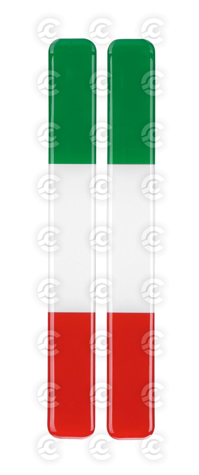 Flag-Italy, coppia bandiere Italia - 15x138 mm