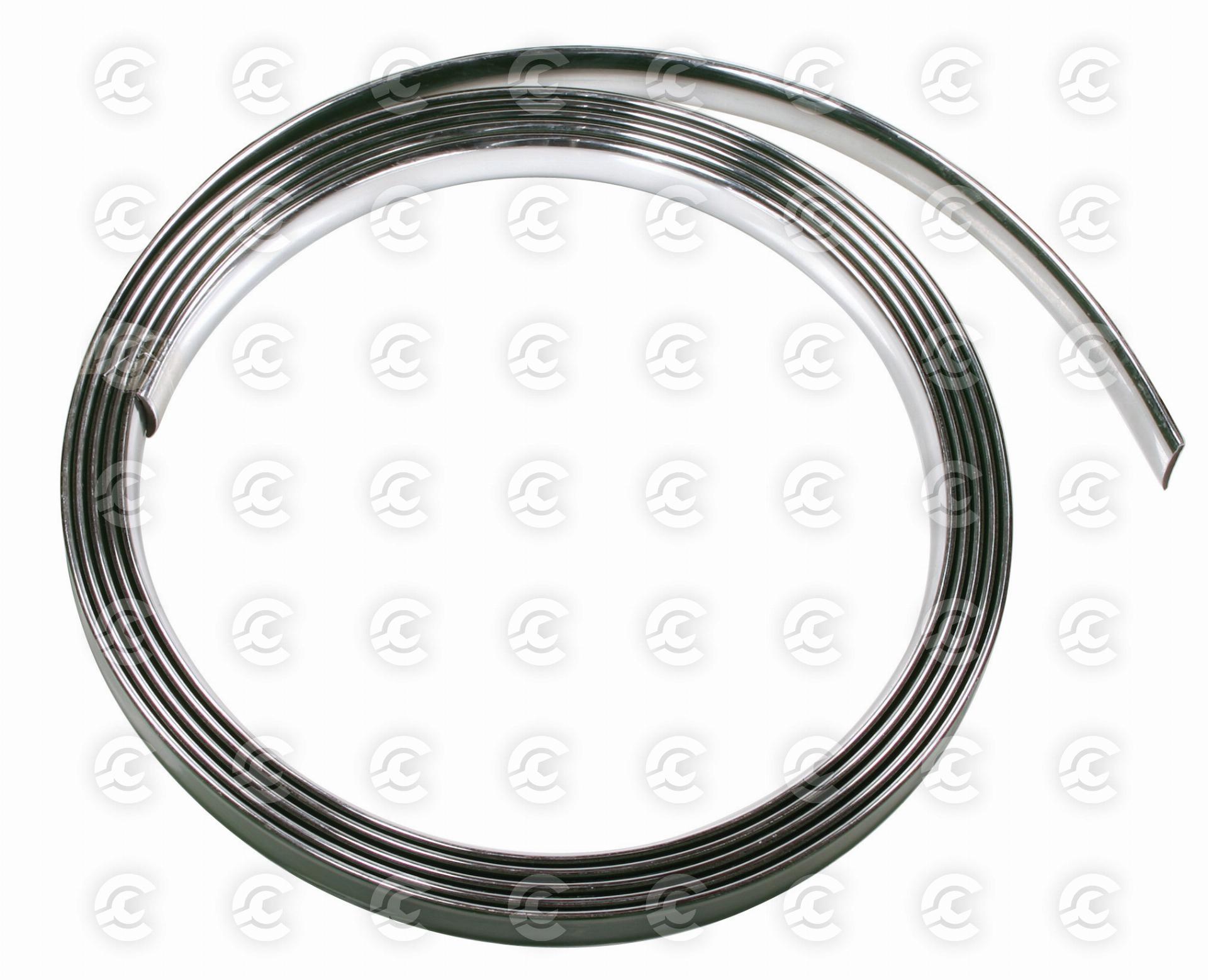 Profilo adesivo cromato - 4 m - 21 mm
