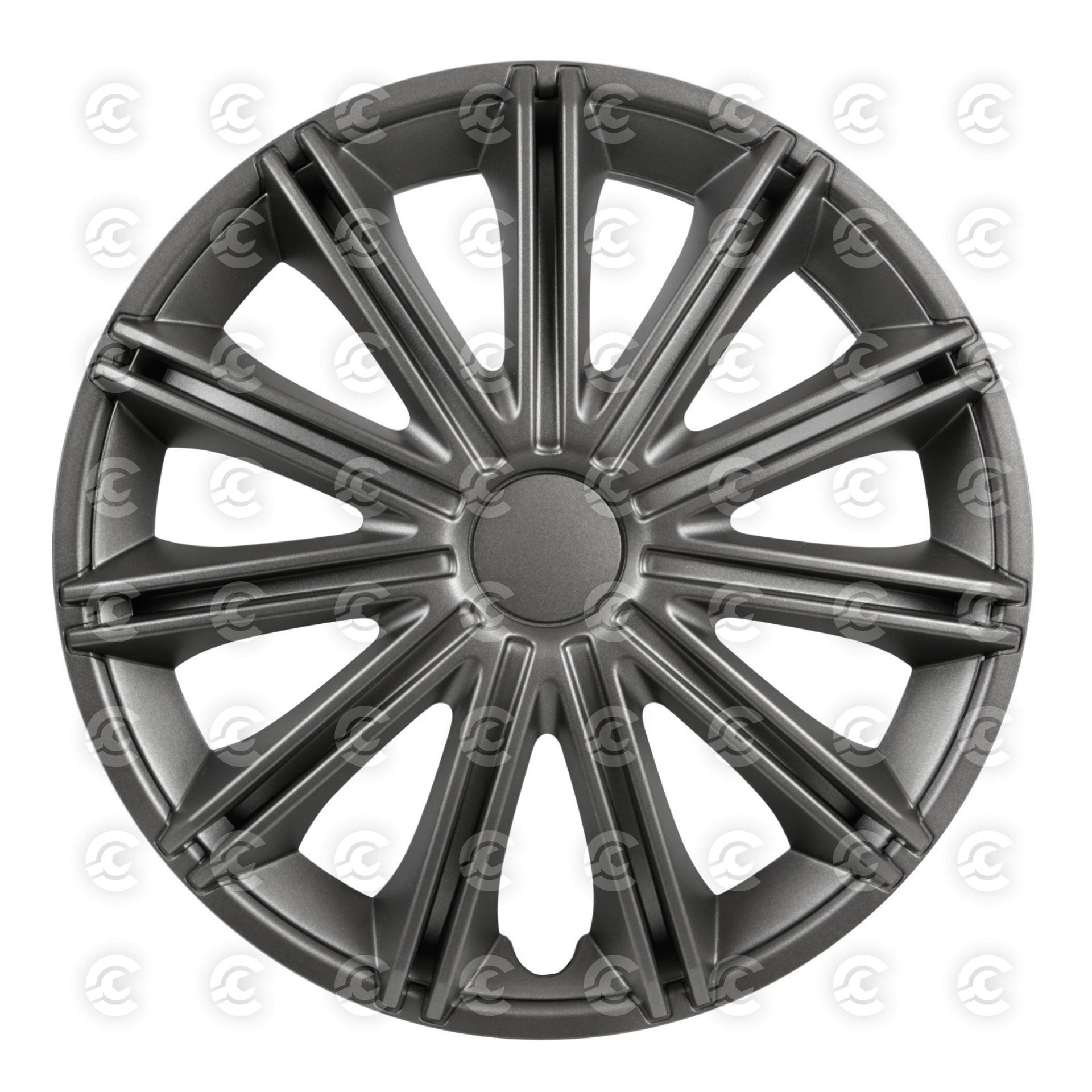 Nero Dark - Set 4 copricerchi - Ø 13"