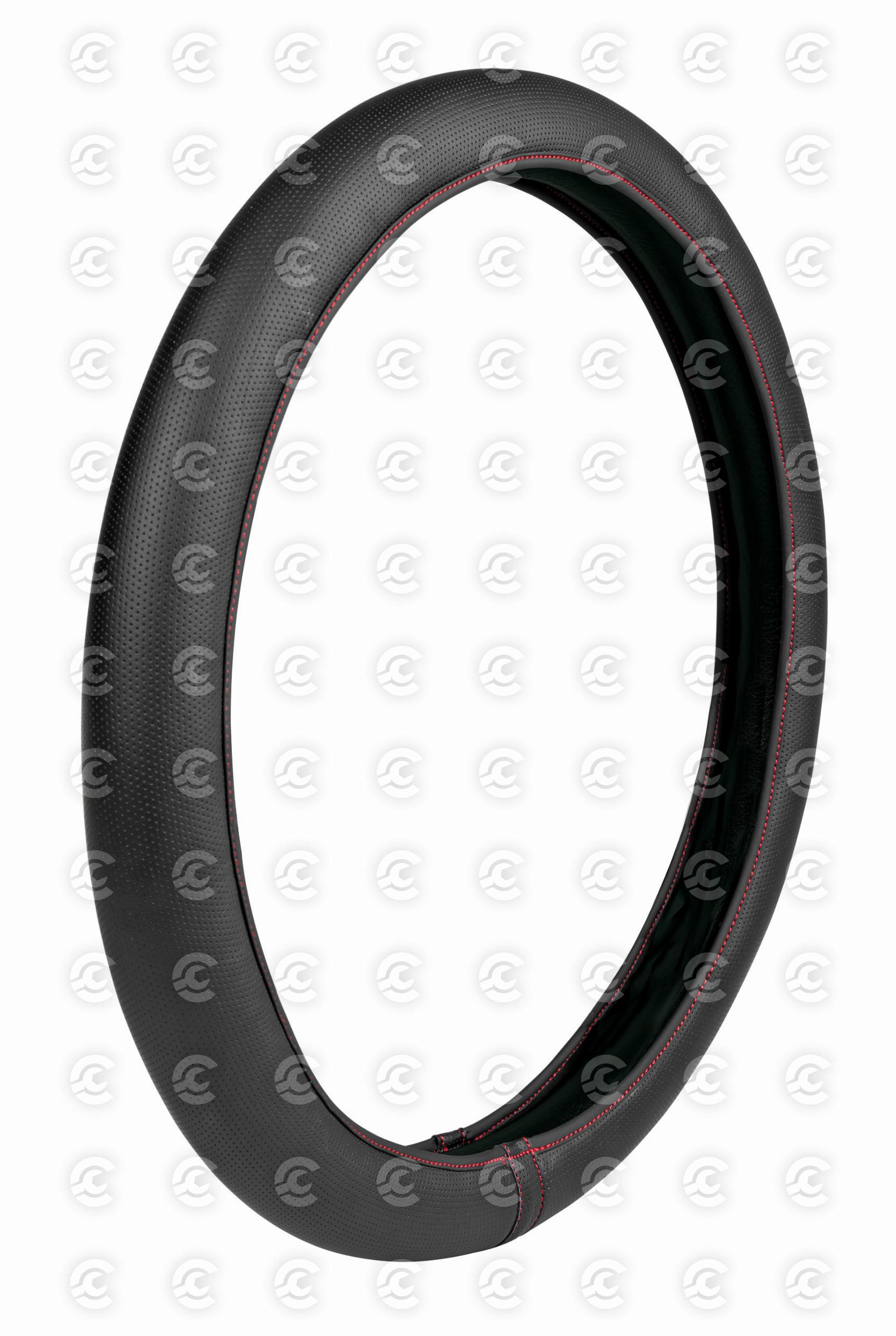 Skin-Cover, coprivolante elasticizzato in Skeentex - Nero/Rosso - M - Ø 38/40 cm