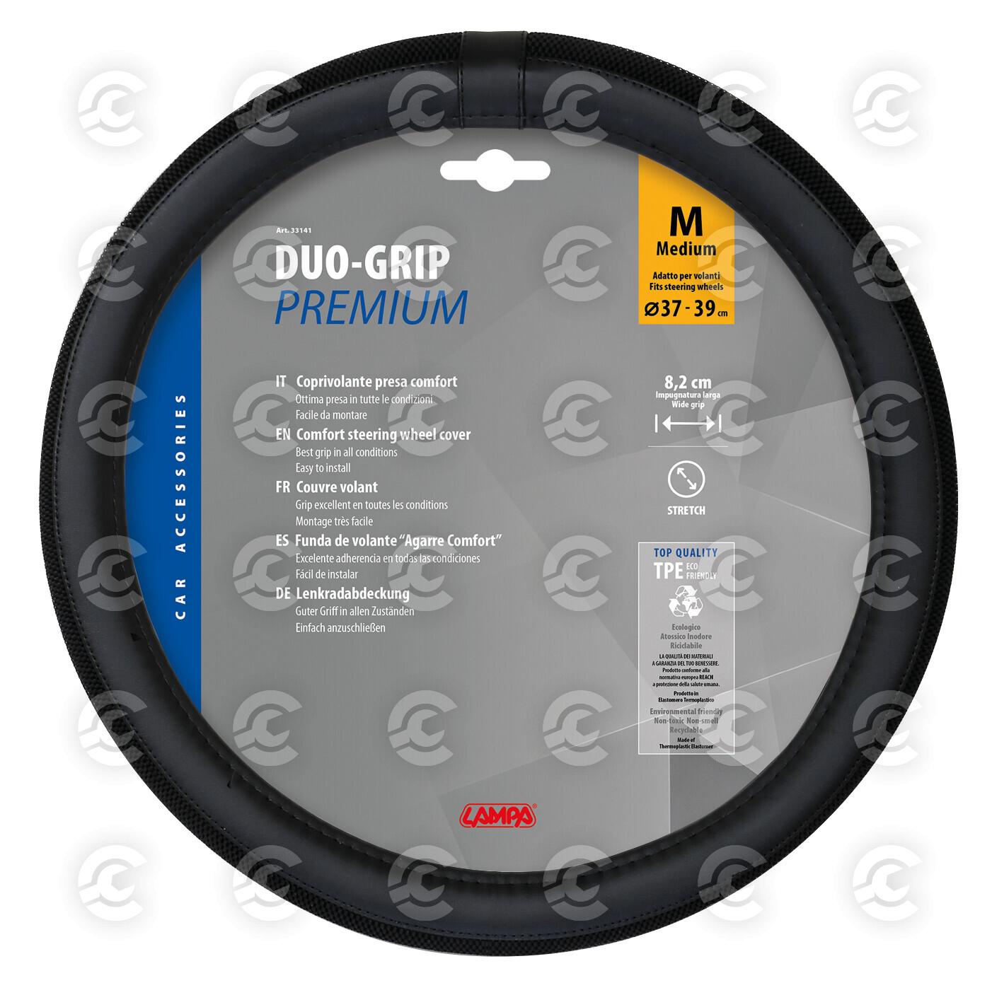 Duo-Grip, coprivolante in Skeentex - M - Ø 37/39 cm - Nero