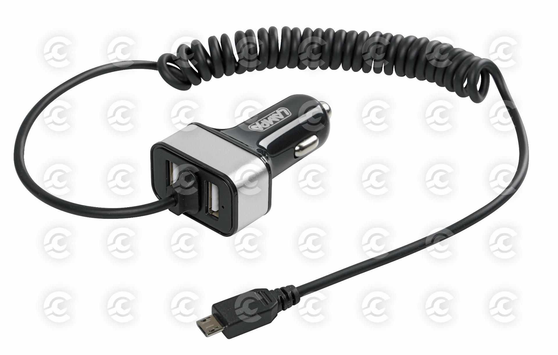 Caricabatteria Micro Usb con 2 porte Usb - Fast Charge - 5800 mA - 12/24V