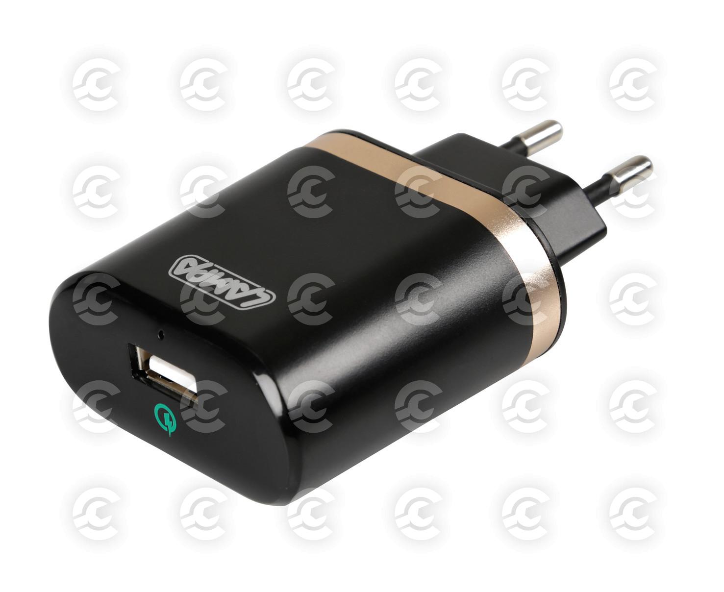 Caricabatteria da rete con 1 porta Usb - Qualcomm Quick Charge - 3000 mA - 100/230V