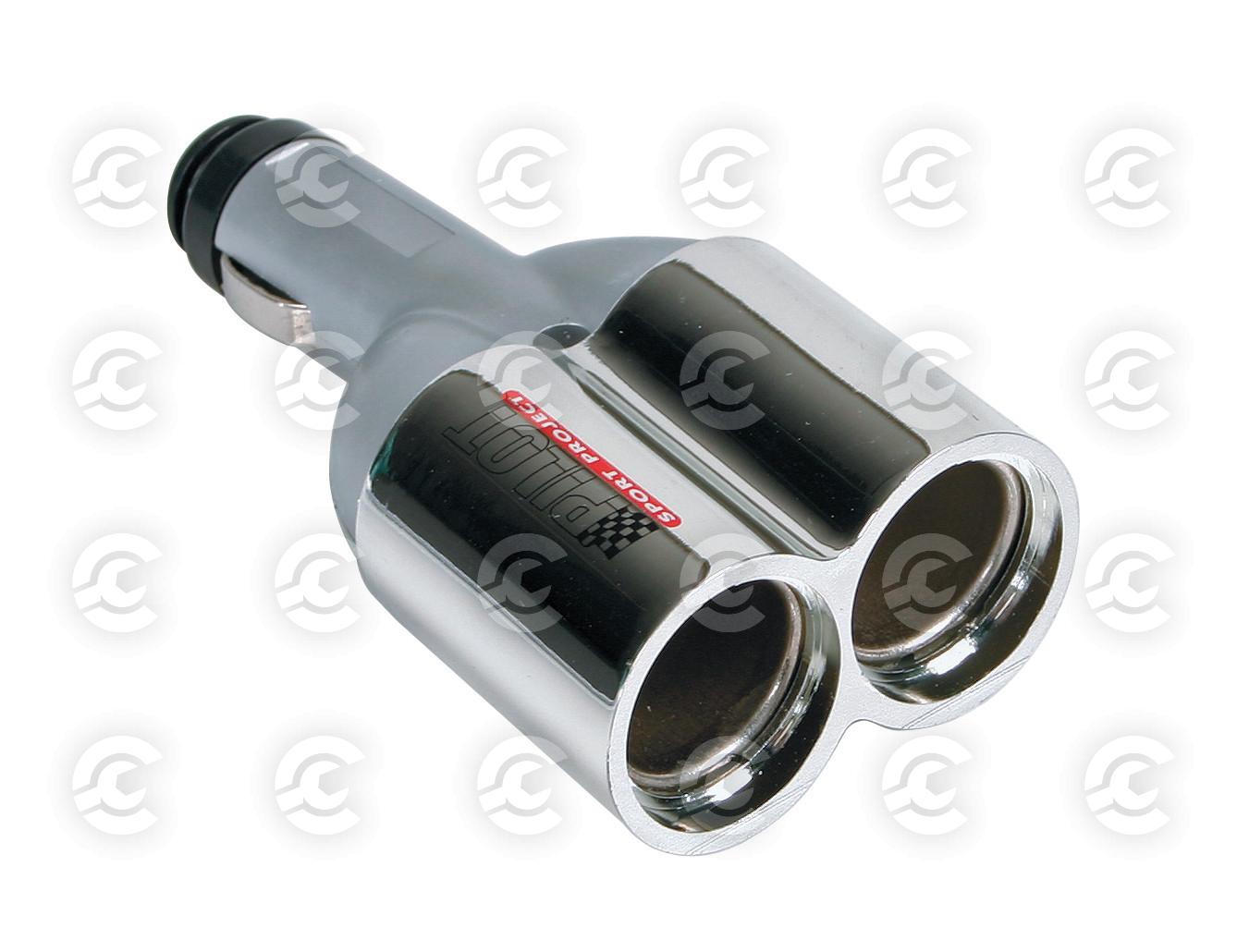 Dual-Muffler, presa corrente doppia 12/24V